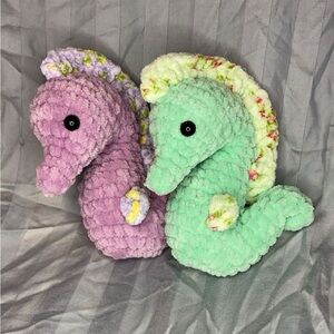 Crochet seahorse plush